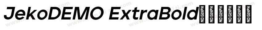 JekoDEMO ExtraBold字体转换